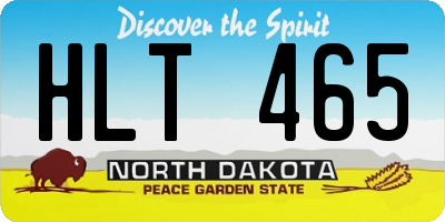 ND license plate HLT465