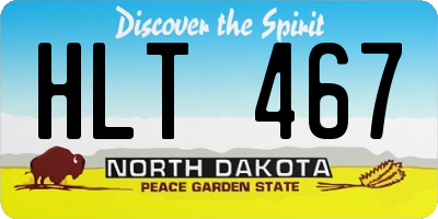 ND license plate HLT467