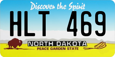 ND license plate HLT469