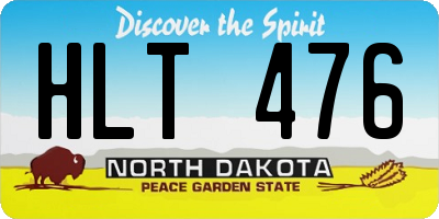 ND license plate HLT476
