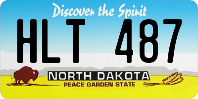 ND license plate HLT487