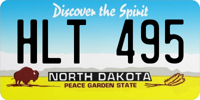 ND license plate HLT495