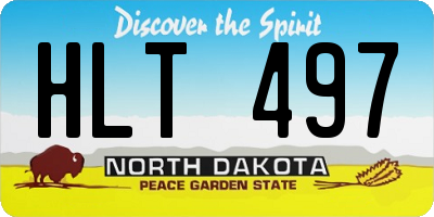 ND license plate HLT497
