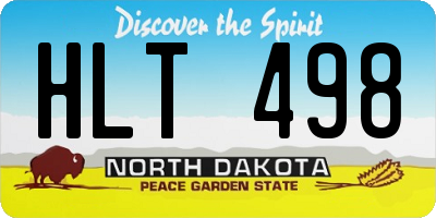 ND license plate HLT498