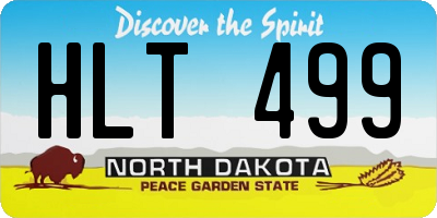 ND license plate HLT499