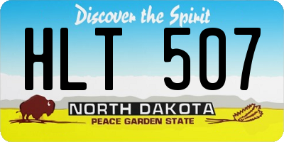 ND license plate HLT507