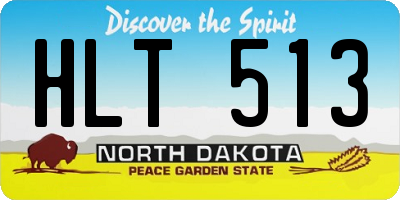 ND license plate HLT513
