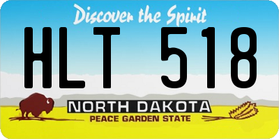 ND license plate HLT518