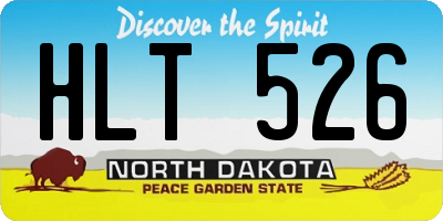 ND license plate HLT526