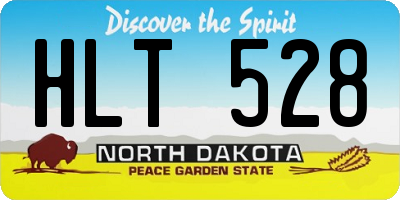 ND license plate HLT528