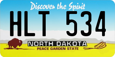 ND license plate HLT534