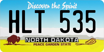 ND license plate HLT535