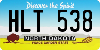 ND license plate HLT538