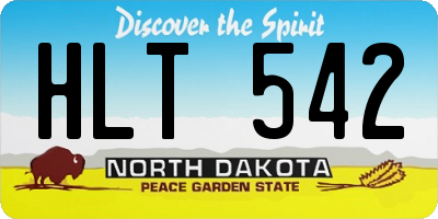 ND license plate HLT542