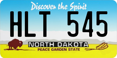 ND license plate HLT545