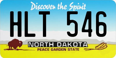 ND license plate HLT546