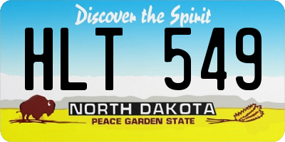 ND license plate HLT549