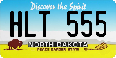 ND license plate HLT555