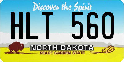 ND license plate HLT560