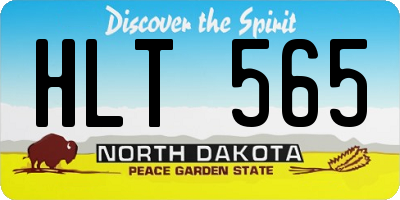ND license plate HLT565