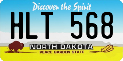 ND license plate HLT568