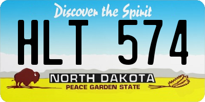 ND license plate HLT574