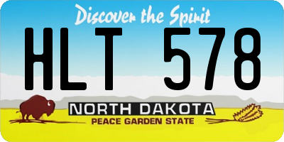 ND license plate HLT578