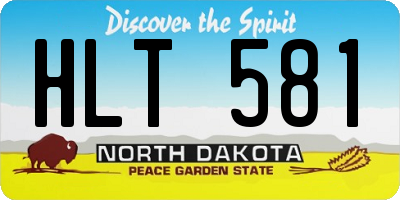 ND license plate HLT581