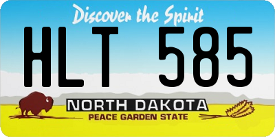 ND license plate HLT585