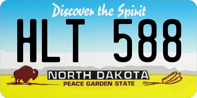 ND license plate HLT588
