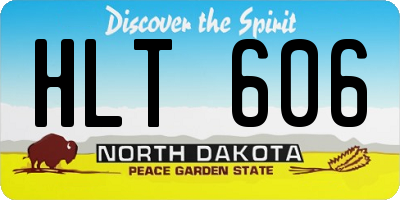 ND license plate HLT606