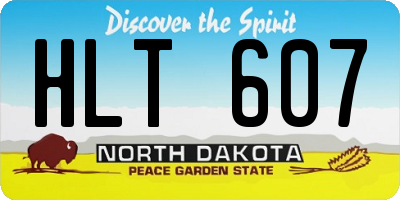 ND license plate HLT607