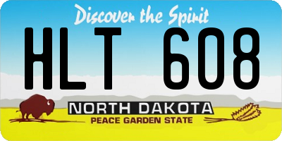 ND license plate HLT608