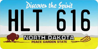ND license plate HLT616