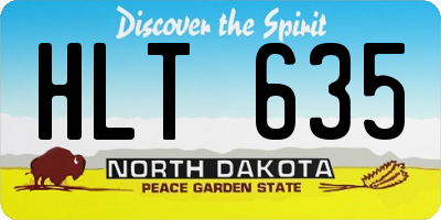 ND license plate HLT635