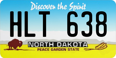 ND license plate HLT638