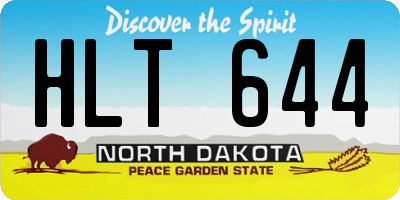 ND license plate HLT644