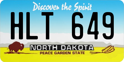 ND license plate HLT649