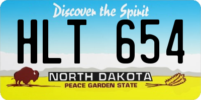 ND license plate HLT654