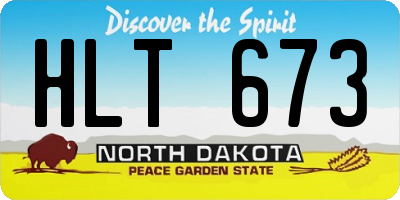 ND license plate HLT673