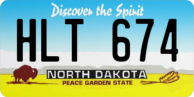 ND license plate HLT674