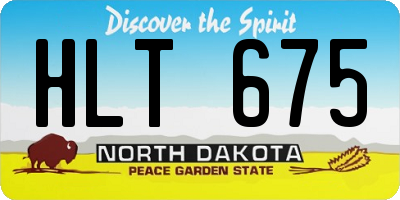 ND license plate HLT675