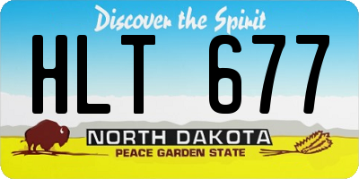 ND license plate HLT677
