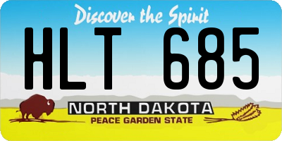 ND license plate HLT685