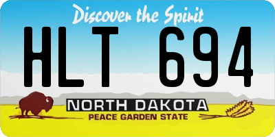 ND license plate HLT694