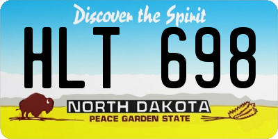 ND license plate HLT698