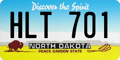 ND license plate HLT701