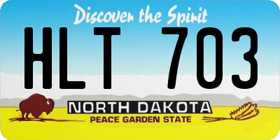 ND license plate HLT703