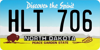 ND license plate HLT706