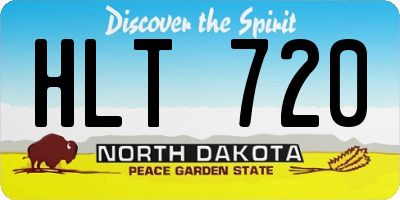 ND license plate HLT720